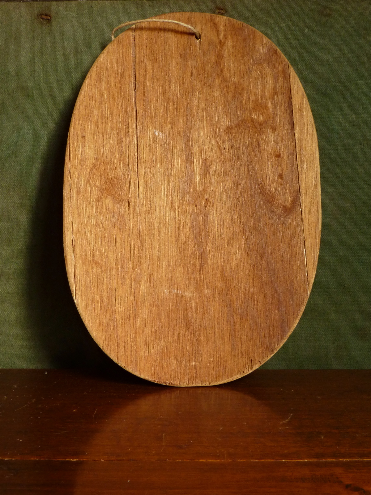 Handcarved Coconut Flower Design Oval Plaque - Anything In Particular