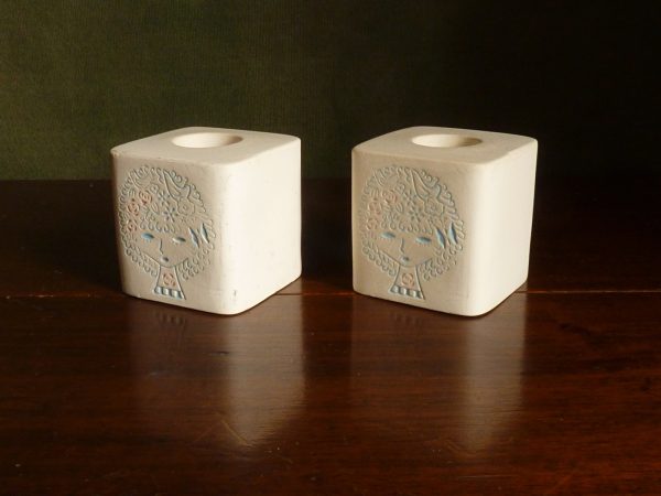 Danish ceramic candlestick holders