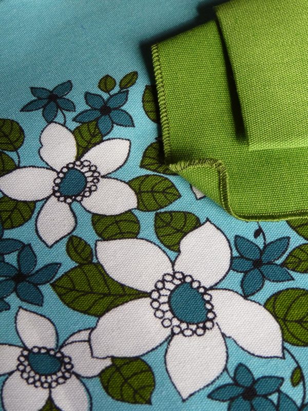 Dunmoy Green and Blue Floral Tablecloth