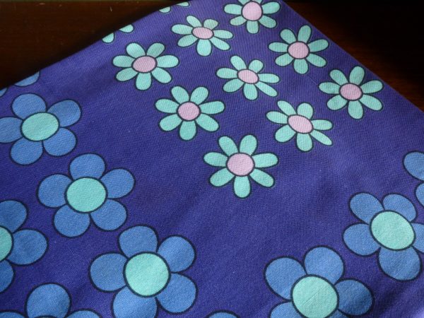 Blue and Purple Floral Tablecloth