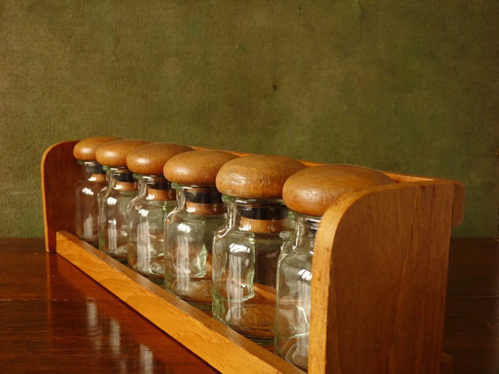 Mid-Century Style Wood Spice Rack - Anything In Particular