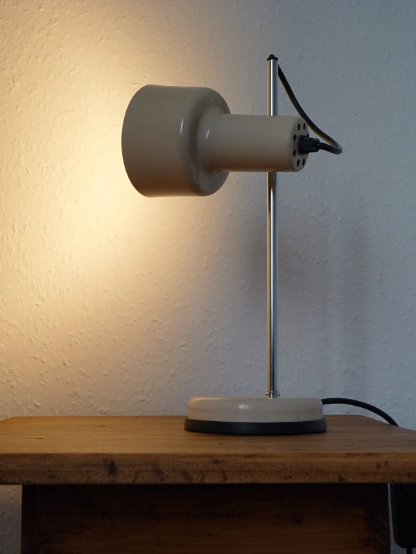 Cream/Beige Enamel Small Desk Lamp