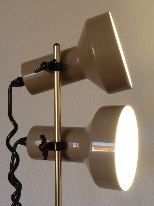 1970s Twin Spotlight Floor Lamp in Mushroom