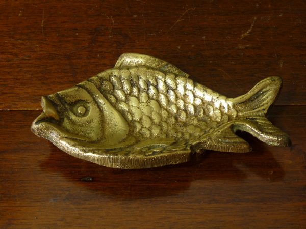 Vintage Brass Fish Ashtray or Trinket Dish