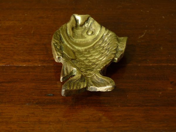 Vintage Brass Fish Ashtray or Trinket Dish