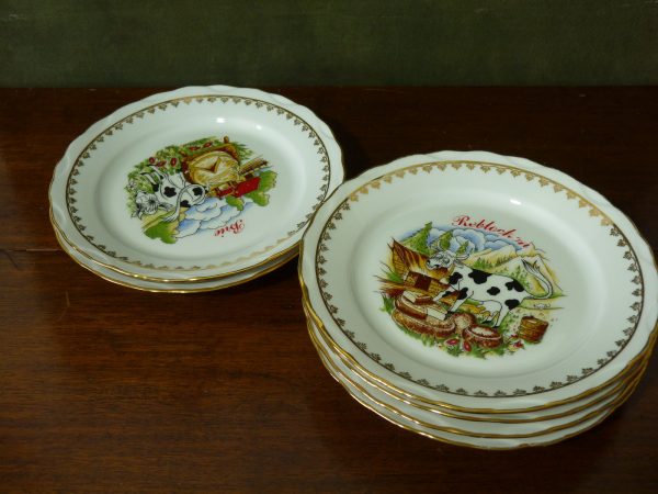 French Porcelain Cheese Plates