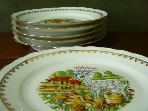 French Porcelain Cheese Plates