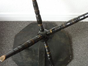 Antique Ebonised and Gilded Bobbin Leg Gypsy Table