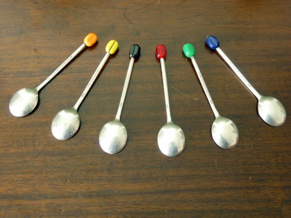 Sipelia Sheffield EPNS Coloured Coffee Bean Spoons