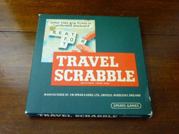 Vintage Spear's Games Travel Scrabble Game 1958