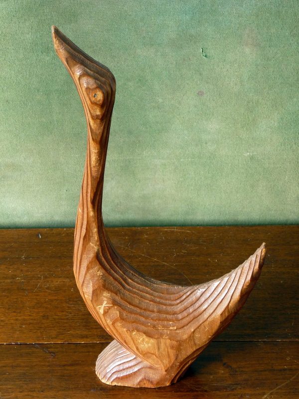 Vintage Carved Red Cedar Goose by C. R. Seyfort