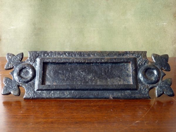 Cast Iron Decorated Sprung Small Letter Box