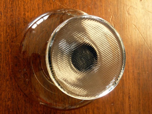 Set of four Black Stemmed Smoked Glass Dessert Bowls by Pukeberg, Sweden