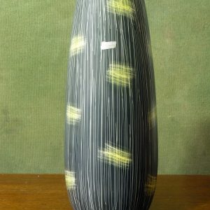 Beswick Lemon Yellow and Black Sgraffito Vase 7653