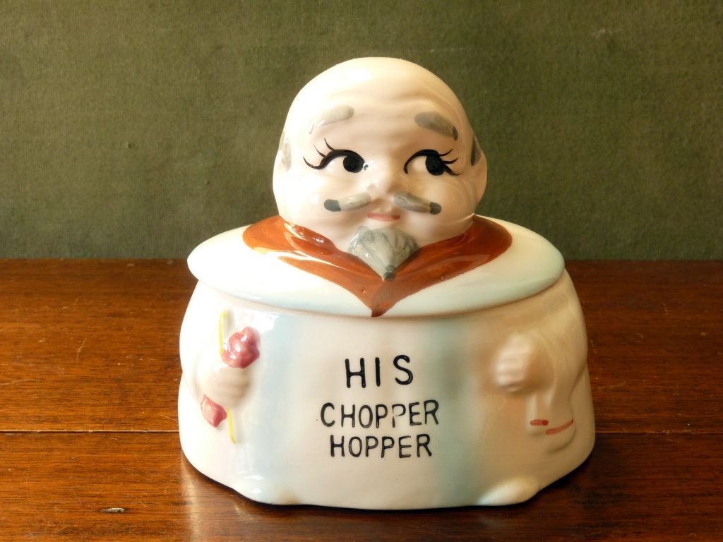 Vintage His and Her's "Chopper Hopper" Denture Holders Anything In