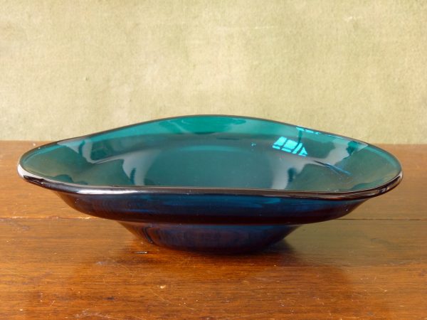 Sowerby Petrol Blue Pressed Glass Bowl Pattern Number 2802