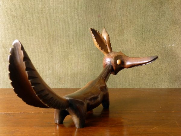 Quirky Carved Wooden Fox made in Italy