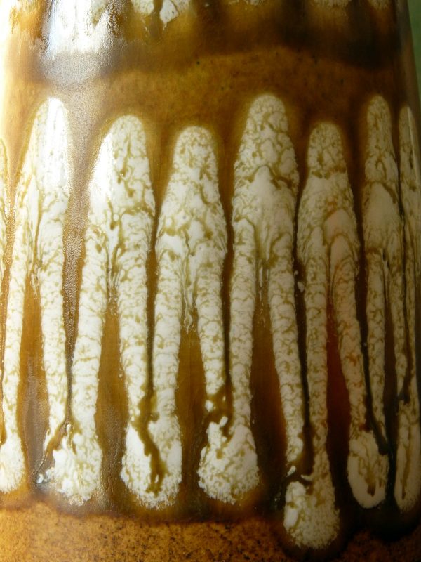 Large Mustard and Cream Textured Vase by Scheurich 520-28