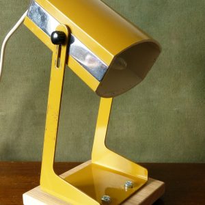 Stylish Mustard and Chrome Lamp made by Prova of Italy