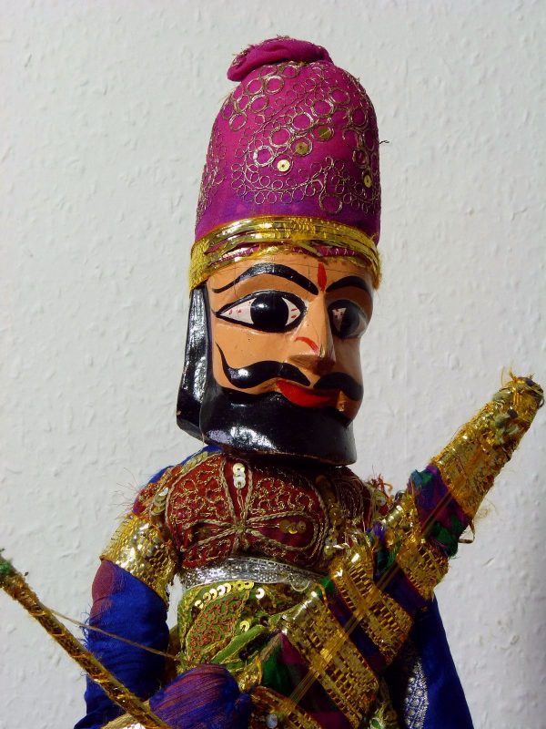 Large Musician Handmade Male Puppet Indian Rajasthani
