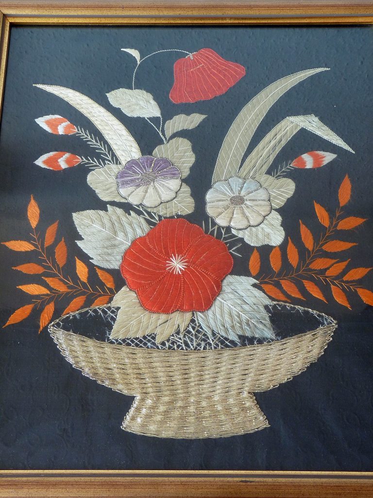 Imamura Nagasaki Japan Embroidery backing paper detail