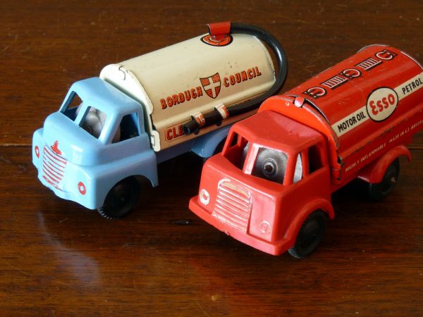 Wells Brimtoy Friction Drive Tinplate and Plastic Lorries