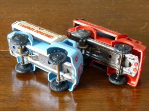 Wells Brimtoy Friction Drive Tinplate and Plastic Lorries