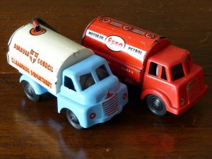Wells Brimtoy Friction Drive Tinplate and Plastic Lorries