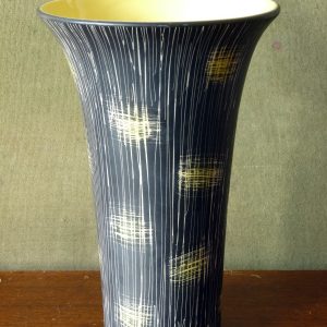 Beswick Lemon and Black Sgraffito Vase Form 1502-3