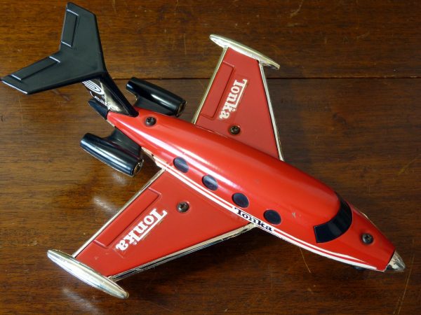 Tonka Toy Learjet Plastic and Metal Made in Hong Kong