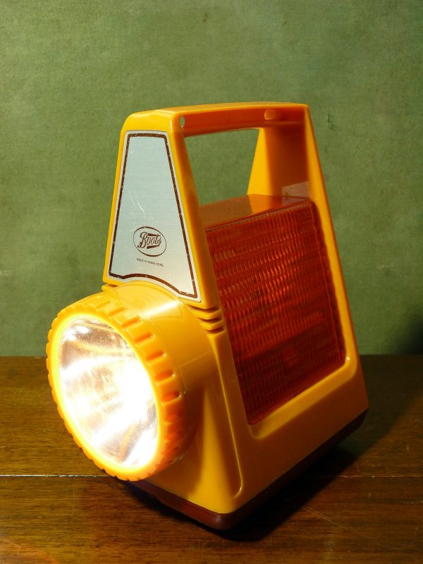 Boots Vintage Motoring Torch Warning Lamp Orange