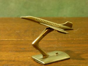 Small Brass Concorde Jet Desk Ornament