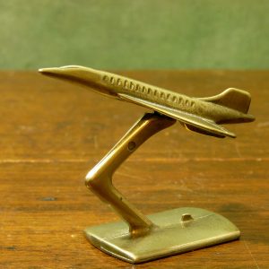 Small Brass Concorde Jet Desk Ornament