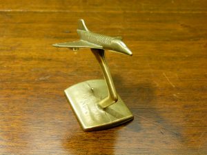 Small Brass Concorde Jet Desk Ornament