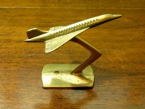 Small Brass Concorde Jet Desk Ornament