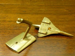 Small Brass Concorde Jet Desk Ornament
