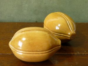 Set of Turned and Carved Wooden Fruit