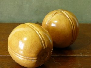 Set of Turned and Carved Wooden Fruit