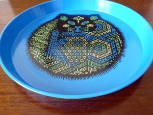 Ducor 1970s Blue Cat Tray by Reginald Corfield