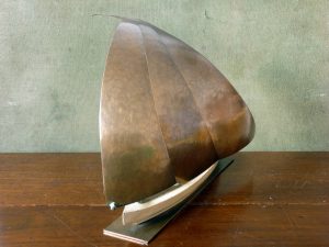 Daalderop Handbeaten Copper and Wood Sailing Boat