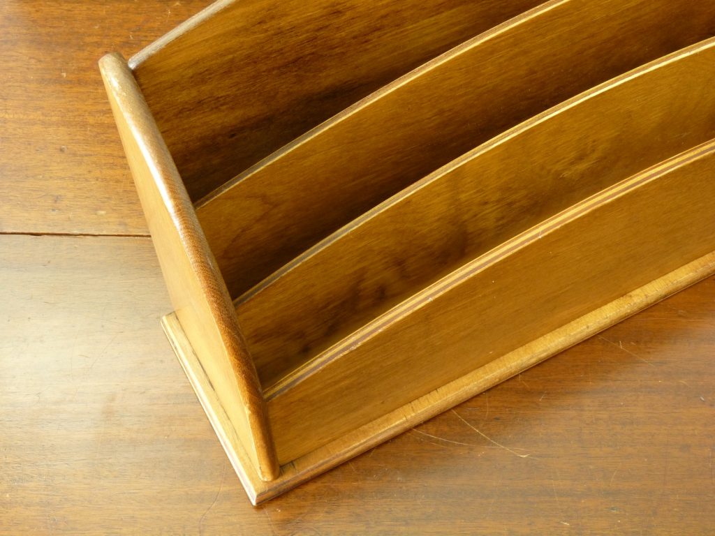 Vintage Classic Style Wooden Desk Letter Rack or Desktop Organiser
