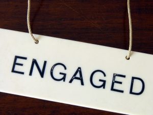 Vintage Engaged Sign Room Office Toilet