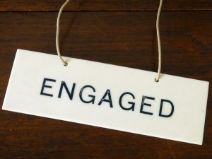 Vintage Engaged Sign Room Office Toilet