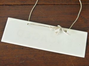 Vintage Engaged Sign Room Office Toilet