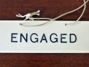 Vintage Engaged Sign Room Office Toilet