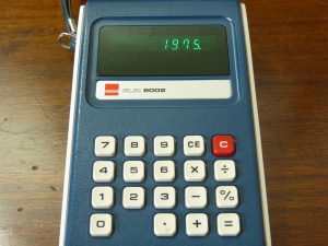 Vintage Sharp ELSI 8002 EL-8002 Green LED Calculator