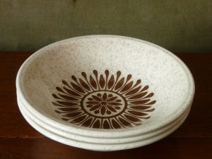 Biltons Ironstone Staffordshire Brown Floral Geometric Cereal Bowl