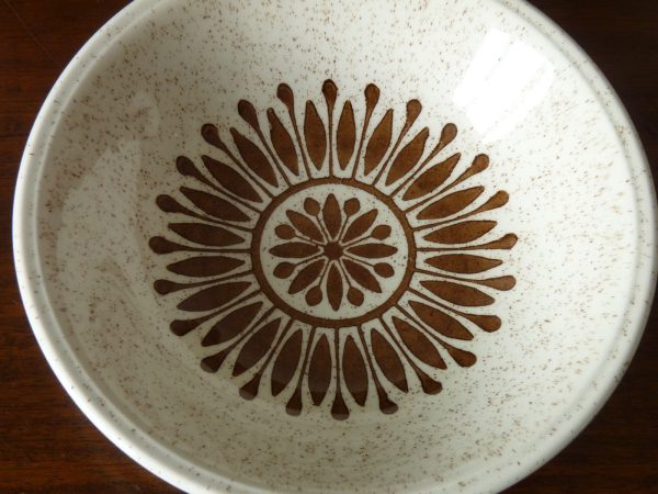 Biltons Ironstone Staffordshire Brown Floral Geometric Cereal Bowl
