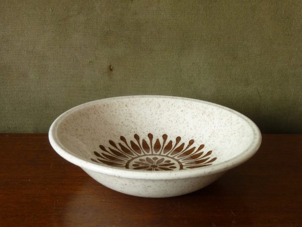 Biltons Ironstone Staffordshire Brown Floral Geometric Cereal Bowl