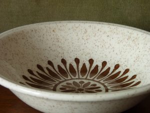 Biltons Ironstone Staffordshire Brown Floral Geometric Cereal Bowl